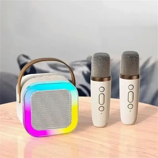 Karaoke Portatile - Divertimento Senza Limiti con Bluetooth 5.3, 2 Microfoni e Audio HiFi per Tutta la Famiglia!