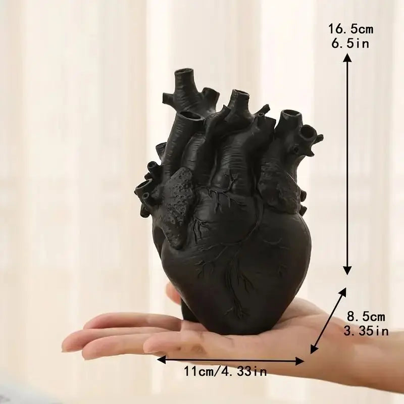 Vaso a Forma di Cuore in Resina - Elegante Decorazione per Piante e Fiori