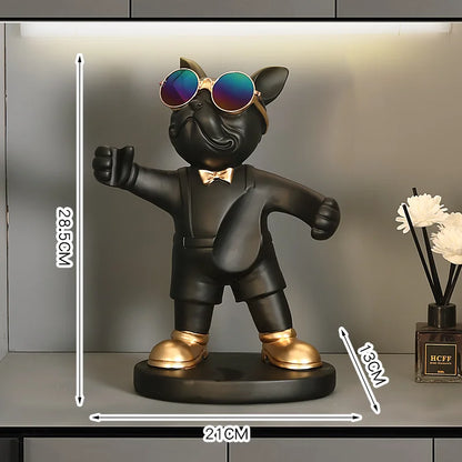 Elegante Portabottiglie French Bulldog Scultura Cane Origininale Idea Regalo