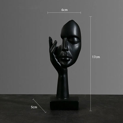 Statuetta astratta in resina, ornamenti da tavolo, statuette, sculture, personaggi, luci nordiche, artigianato d'arte, ufficio, arredamento per la casa
