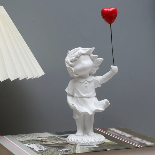 Scultura Moderna Decorazione Casa Cuore Palloncino