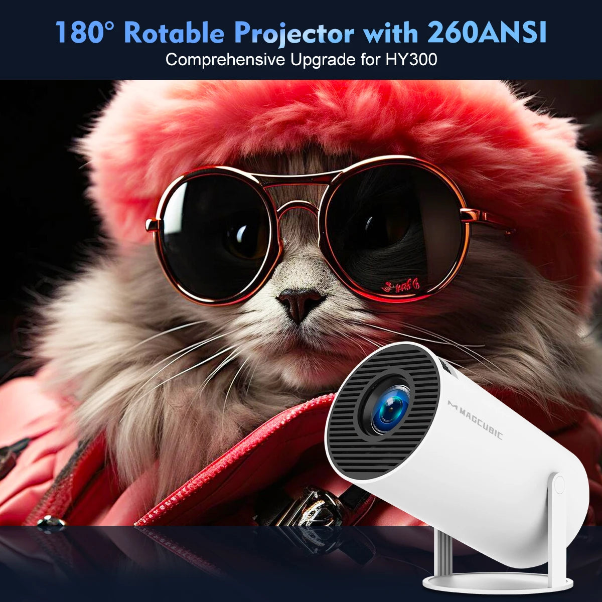 Proiettore Magcubic Cinema Proiettori Portatili per Esterni 4K Android 11 HY300 Pro Wifi6 1080P 1280*720P