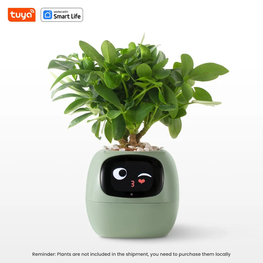 Il Vaso Intelligente che Rende il Giardinaggio Facile, Divertente e Hi-Tech con Oltre 49 Espressioni, 7 Sensori Intelligenti e Chip AI