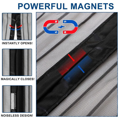 Zanzariera magnetica anti-zanzare estiva con chiusura automatica, zanzariera invisibile per porta, anti-insetti, tenda divisoria, 10 misure.