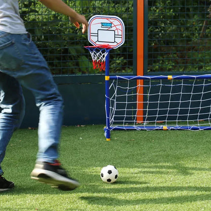 Porta da calcio per bambini staccabile, porta da calcio, set di pali per porta da calcio, giochi divertenti, giocattoli con supporto da basket.