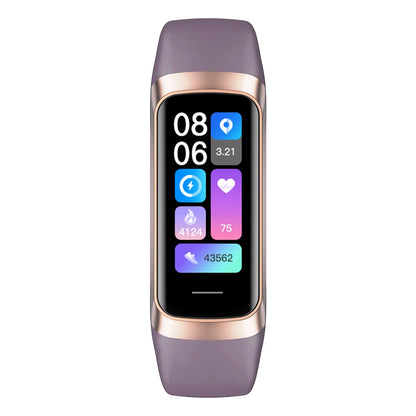 Orologio intelligente da uomo e da donna, braccialetto intelligente da polso da 1,1 pollici AMOLED, frequenza cardiaca, impermeabile, temperatura corporea, fitness tracker