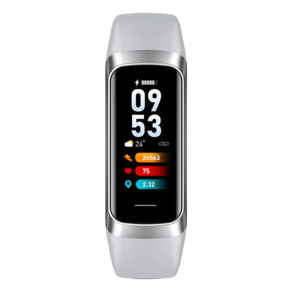 Orologio intelligente da uomo e da donna, braccialetto intelligente da polso da 1,1 pollici AMOLED, frequenza cardiaca, impermeabile, temperatura corporea, fitness tracker