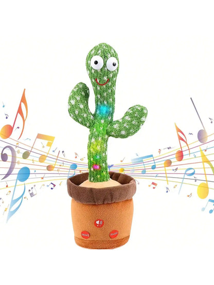 Cactus Parlante e Danzante - Giocattolo Interattivo per Bambini e Bambine, Canto, Ripetizione e Registrazione