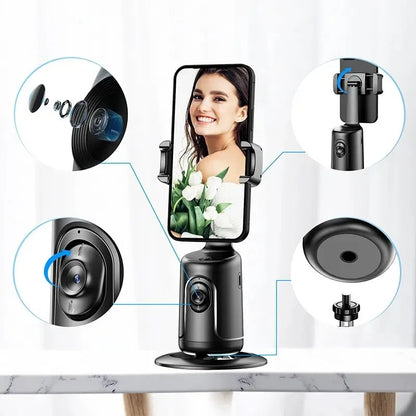 Supporto per Smartphone con Stabilizzatore per Video 360°, Vlog e Live, Treppiede Incorporato